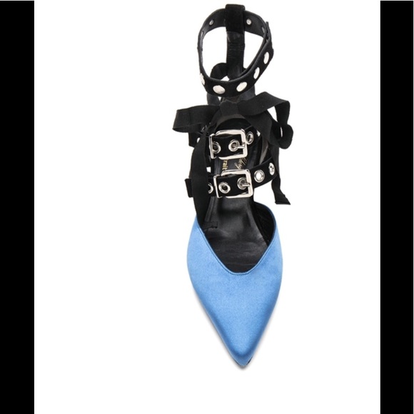 Blue Satin Self Pory - Picture 3 of 9